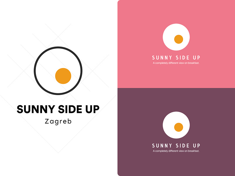 Sunny Side Up Branding branding cherry egg eggslogo logo logodesign logodesigner logomark minimalist mockup mockupdesign packaging purple red
