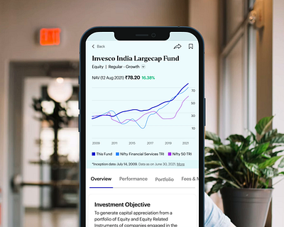 Invesco Mutual Fund - Distributor portal app design finance investment minimal money ui ux
