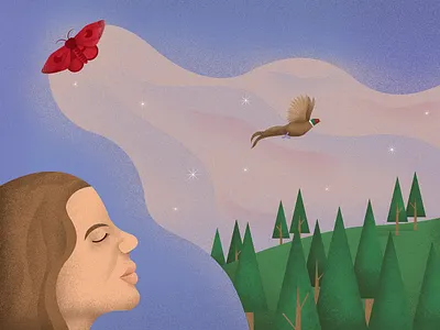 Moth art conceptual digital dreams illustration moth narrative photoshop vector