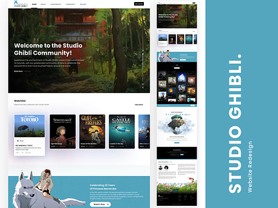 Studio Ghibli Website Redesign anime minimal redesign studio gibli ui user interface ux webdesign website redesign
