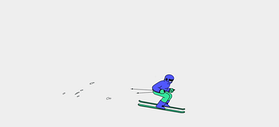 Seat Flex. Skier 2danimation art direction cel animation character illustration offbeatestudio