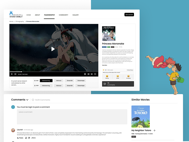 Studio Ghibli Website Redesign by Pakhi Tiwari on Dribbble