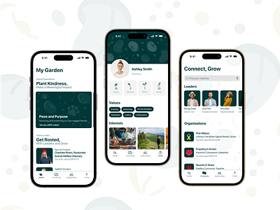 Cultiv8: Empowering Connections, Growing Kindness. app design ui vector