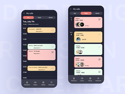 Mobile Calendar Design app appcalendar appdesign calendar calendarapp calendardesign calendarui calendarux differentview manage mobileapp time ui ux uxui views