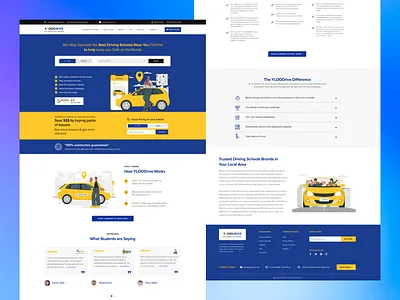 YLOODRIVE no learner left behand Landing Page 3d branding graphic design logo motion graphics ui