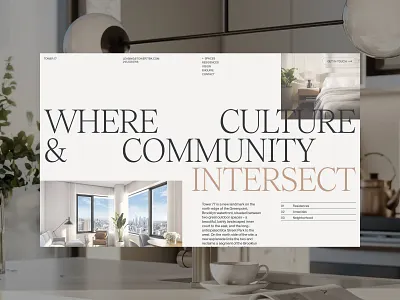 Real Estate Development homepage landing page property real estate typography ui ux web design website