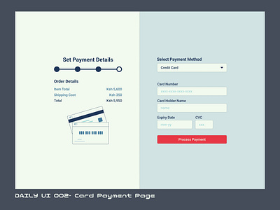 Daily UI (2023) 002 - Card Payment Page dailyui figma web design