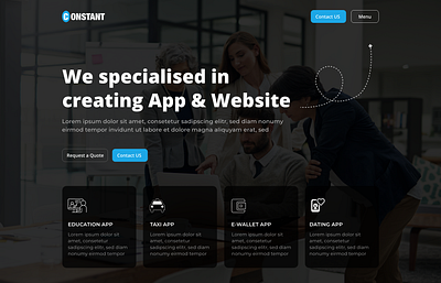 Corporate website design idea animation banking app calm app corporate website corporate website design idea corporate website ui design illustration meditation app salon app ui uiux website ui