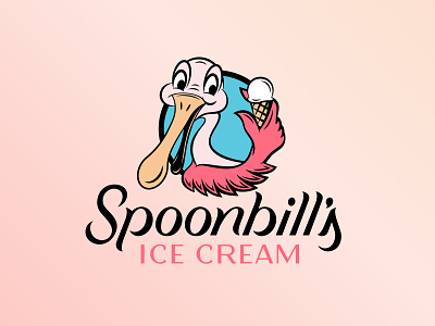 Spoonbill's Ice Cream branding design ice cream identity illustration logo type typography vector