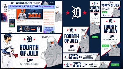 Tigers Fourth of July 4th of july adobe photoshop america baseball creative design detroit tigers fourth of july graphic design independence day photoshop typography usa