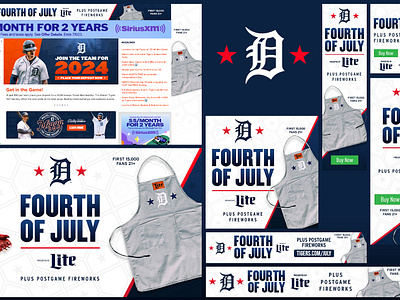 4th of July Baseball Design, Graphic design template