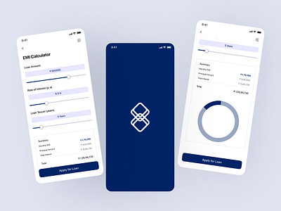 EMI Calculator App app branding dailyui design logo minimal ui ux