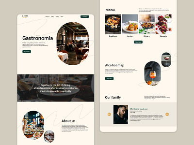 GastroNomia - Landing Page agency color design landing page main page minimal restorant trend typo ui ui design ux web web design