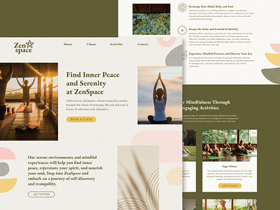 Zen Space Yoga Website Design design graphic design layout ui