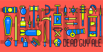 Dead Guy Ale icons beer clean dead guy iconography icons illustration outline simple vector