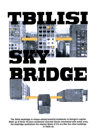 Analog poster - Tbilisi Skybridge analog poster design graphic design illustration poster