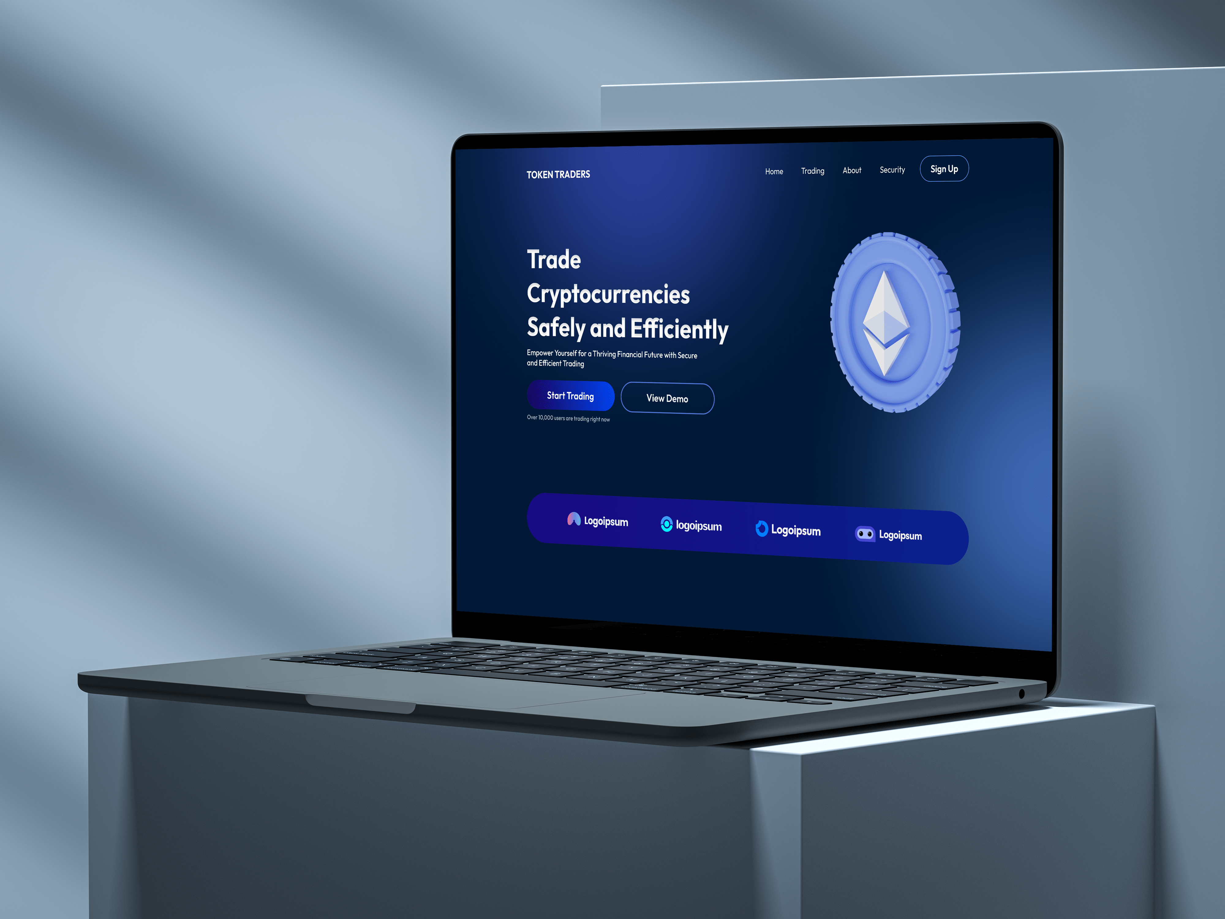 Crypto Website Design | Token Traders branding concept crypto design graphic design ui user experience user interface ux uxui web web design website