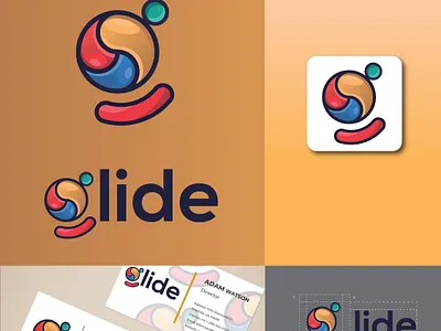 Glide Company Logo Design 3d animation brand identity motion graphics