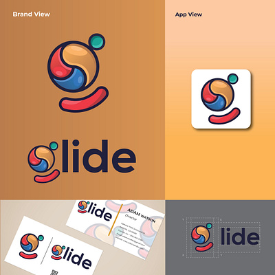 Glide Company Logo Design 3d animation brand identity motion graphics