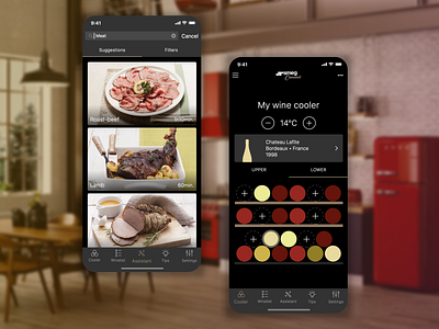 Smeg Connect - Smart Appliances app appliances branding connect design food graphic design smart smeg ui ux uxdesign wine