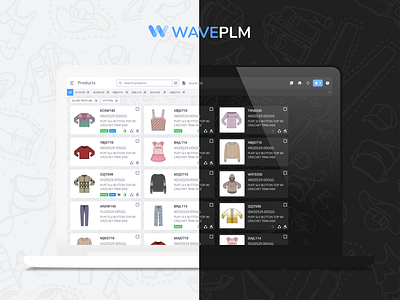 Fashion PLM - Dark and Light Themes app apparel plm cloud fashion plm dark dark mode design fashion plm light light mode plm for fashion ui