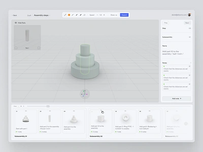 CAD Platform UI altalogy app clean dark dark mode design system interface product redesign ui ui components ux