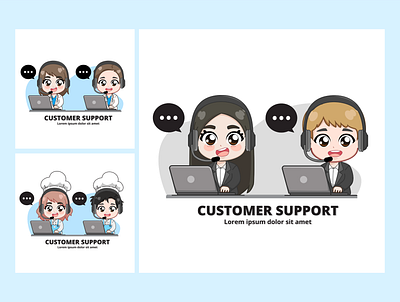 customer support illustration hotline