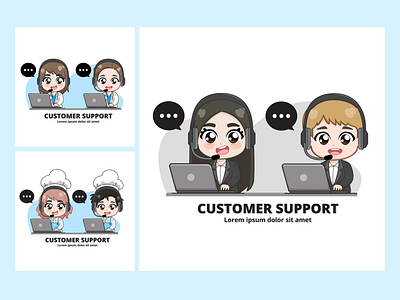 customer support illustration hotline