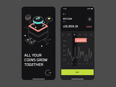 Crypto grow app app app design application best mobile app design illustration ios mobile top mobile app ui user interface ux