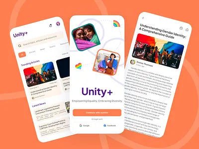 LGBTQ Awareness App app dating design education education app gay lesbian lgbt lgbtq lgbtqia minimal mobile news ui ui design