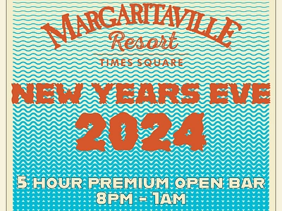 NYE tropical poster graphic design illustrator