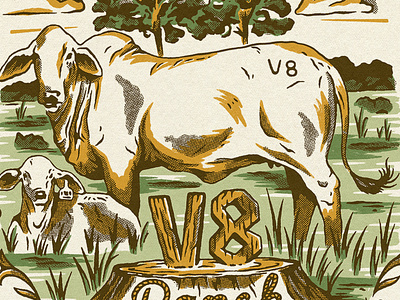 V8 Ranch Apparel Concepts 2 design drawing graphic design handmade illustration lettering type