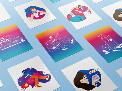 Stage - illustrations en flat design pour le web graphic design illustrations