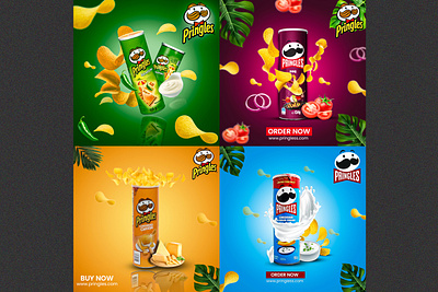 SOCIAL MEDIA FOOD POST/ BANNER ads banner brand identity branding chips graphic design post pringles pringles chips snacks social media post