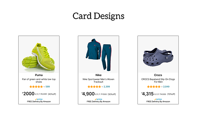 Card Designs amazon card designs shopping ui
