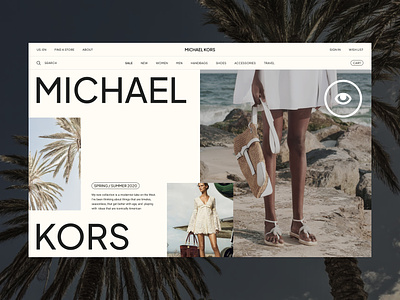 Michael Kors: Redesign Explorations #2 apparel ecommerce ecommerce ui ecommerce website grid hot summer online shop online store store summer summer collection uiux web website