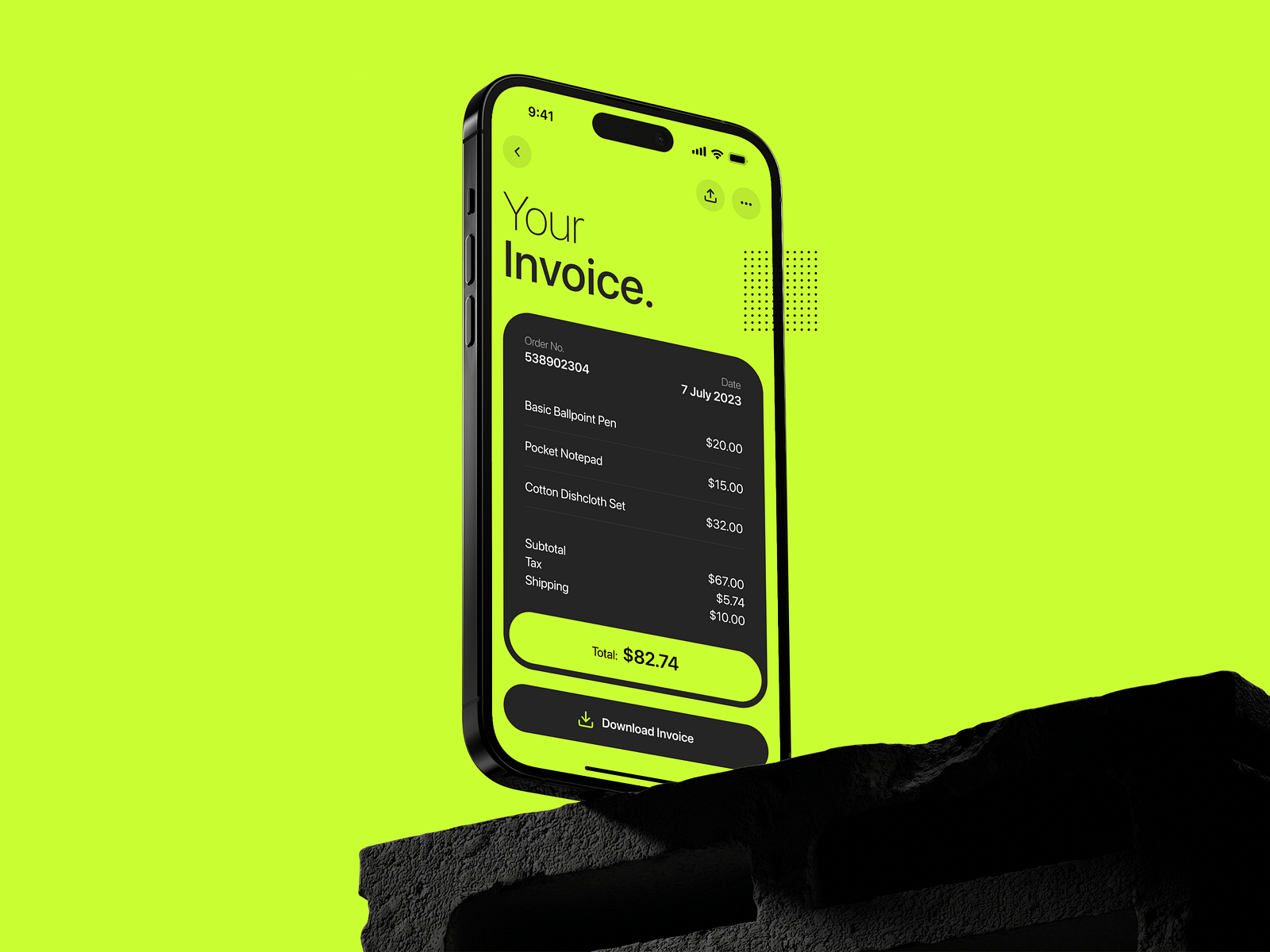 Invoice Screen Design by Saud Ali on Dribbble