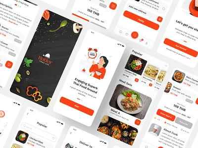 Food Delivery App app design branding courier app delivery food app food apps food delivery food delivery app food delivery apps food delivery service food order logistics app mobile app mobile app design mobile design mobile food app restaurant app restaurant menu shipping app ui ux case study