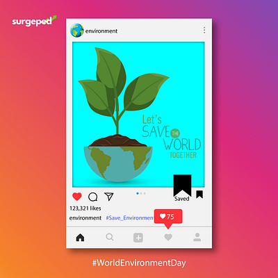 Social Media Post for World Environment Day creative facebook graphic design illustrator instagram linkedin photoshop post social media