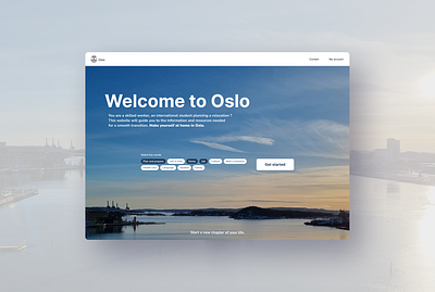 UI Challenge _ 3. Landing page challenge design interface kommune landing landingpage norway oslo researcher ui