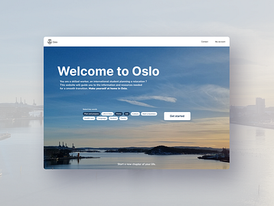 UI Challenge _ 3. Landing page challenge design interface kommune landing landingpage norway oslo researcher ui