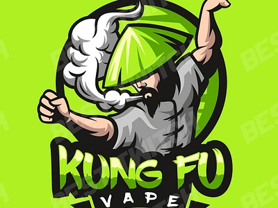 Kung Fu Master mascot YouTube twitch gaming logo ! BestTwitch best twitch badges branding design graphic design illustration logo motion graphics new badges sub badges ui