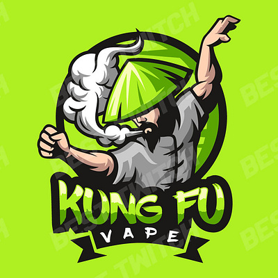 Kung Fu Master mascot YouTube twitch gaming logo ! BestTwitch best twitch badges branding design graphic design illustration logo motion graphics new badges sub badges ui
