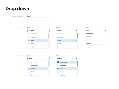 Category picker /Drop down components appdesign blue category picker colorfuldesign drop down minimal mobiledesign moderndesign picker select ui uidesign userinterface webdesign