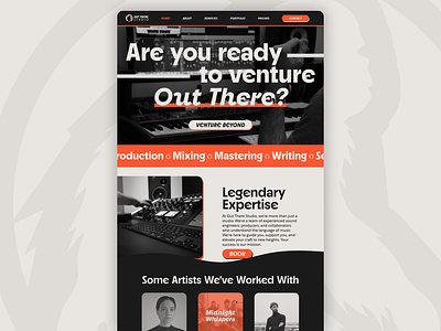Out There Studio Landing Page branding dailyui figma music studio studio ui uidesign web design