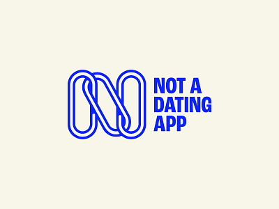 Logo Design — Not Dating App app brand design brand identity branding concept dating identity design illustration logo logotype modern simple