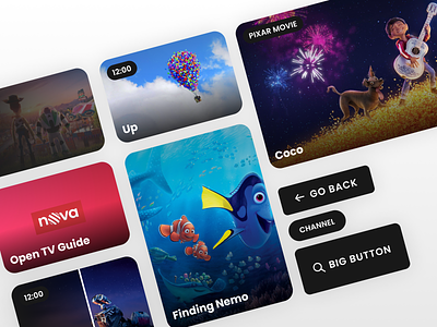 UI Cards for TV Streaming Service app apple tv card cards film movie movies netflix pixar series stream streaming television tv ui watch