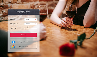 Dating Web - Sign Up app design mobile mobile design prototyping ui ux web web design