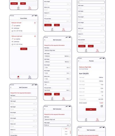 Builder's app app design ui ux