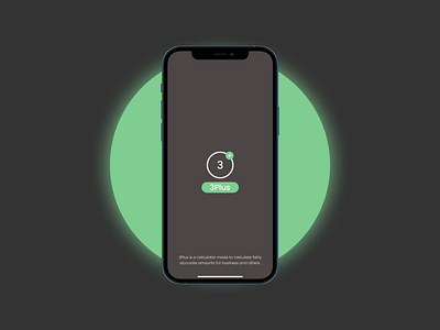 3Plus Calculator application branding graphic design ui